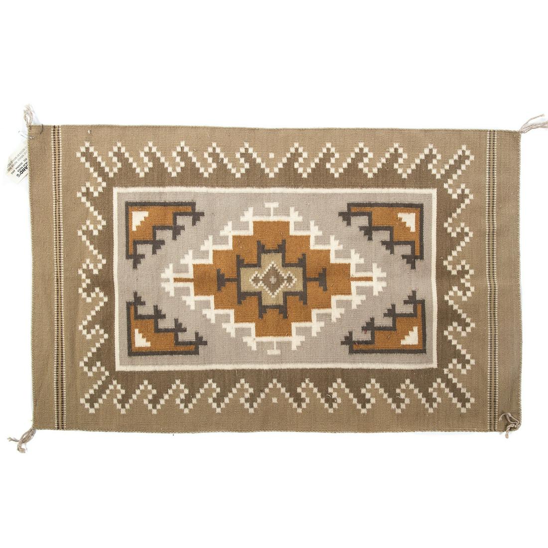 Navajo Burnt Water Rug by Winnie James: 24 x 34 in. From the collection of Philip S. Dubey, noted Asian scholar and antiquarian