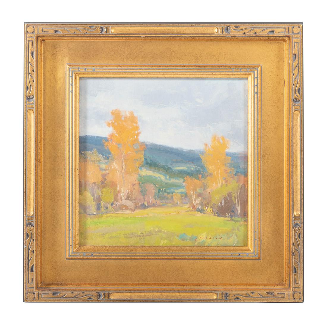 Eric Jacobsen. "Cottonwoods," Oil on Panel (1 of 4)