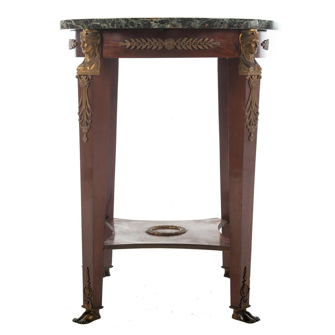 French Empire Style Marble Top Side Table (1 of 6)