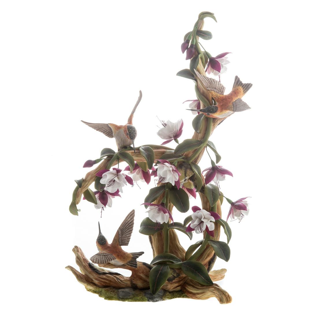 Boehm Bisque Porcelain Roufous Hummingbirds (1 of 6)