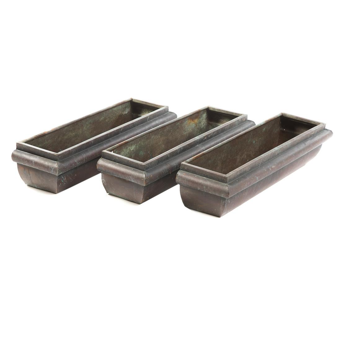 Three Copper Window Box Planters (1 of 4)