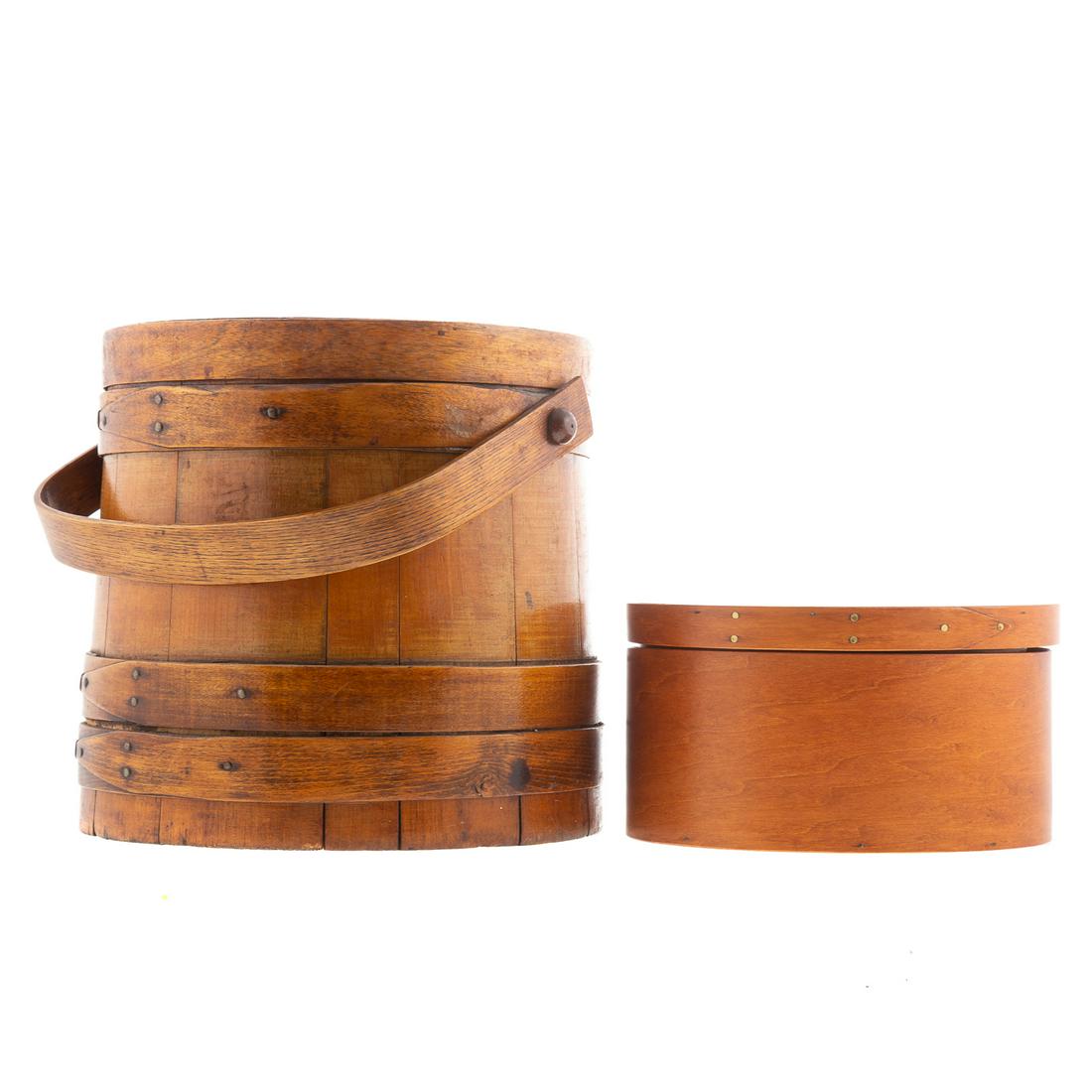 Five Shaker Style Maple Boxes & Firkin (1 of 4)