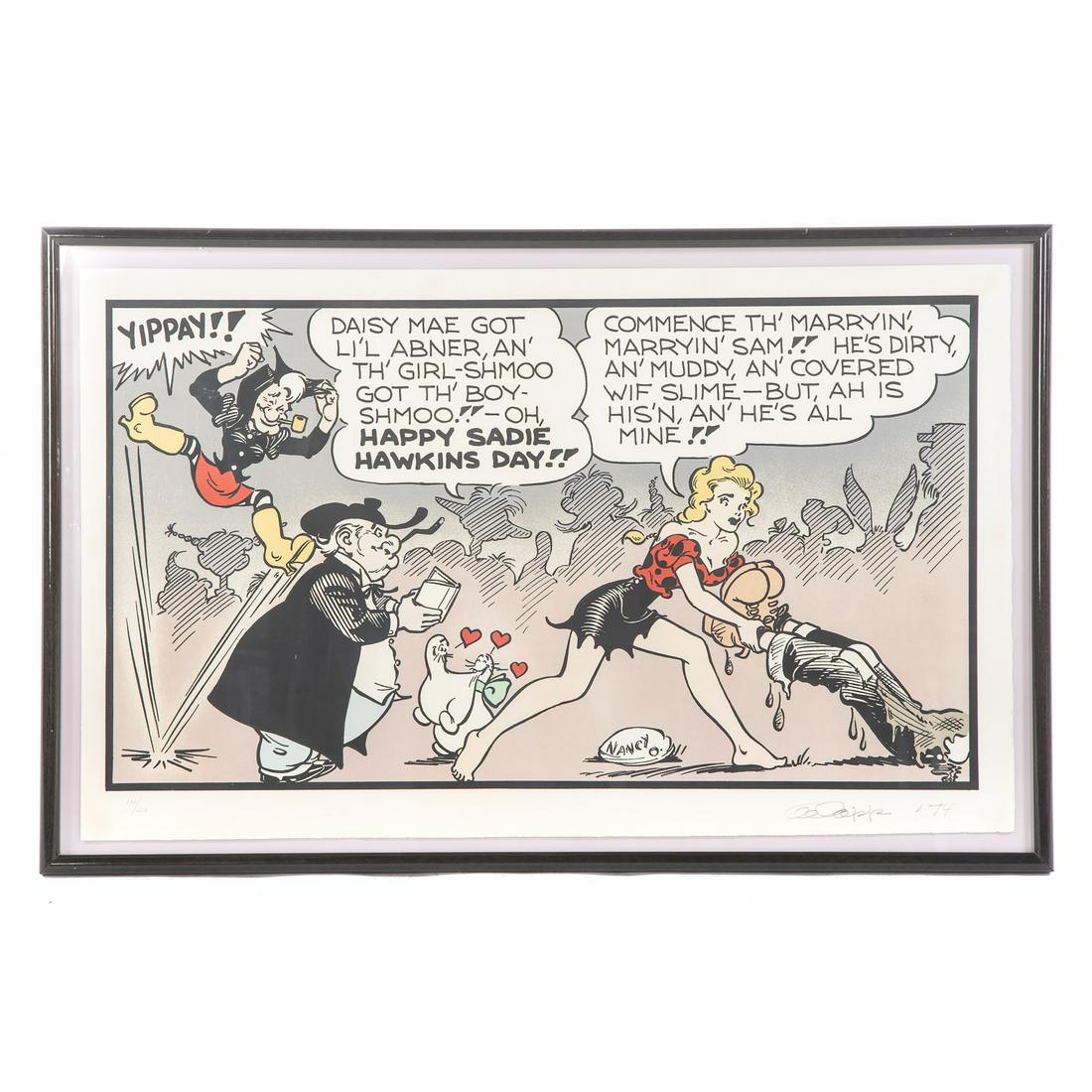Al Capp. "Sadie Hawkins Day," color lithograph (1 of 5)