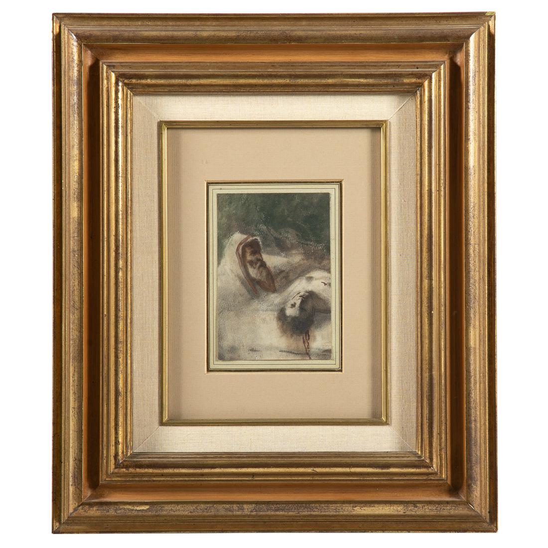 Henri Regnault. The Binding of Issac, watercolor (1 of 4)