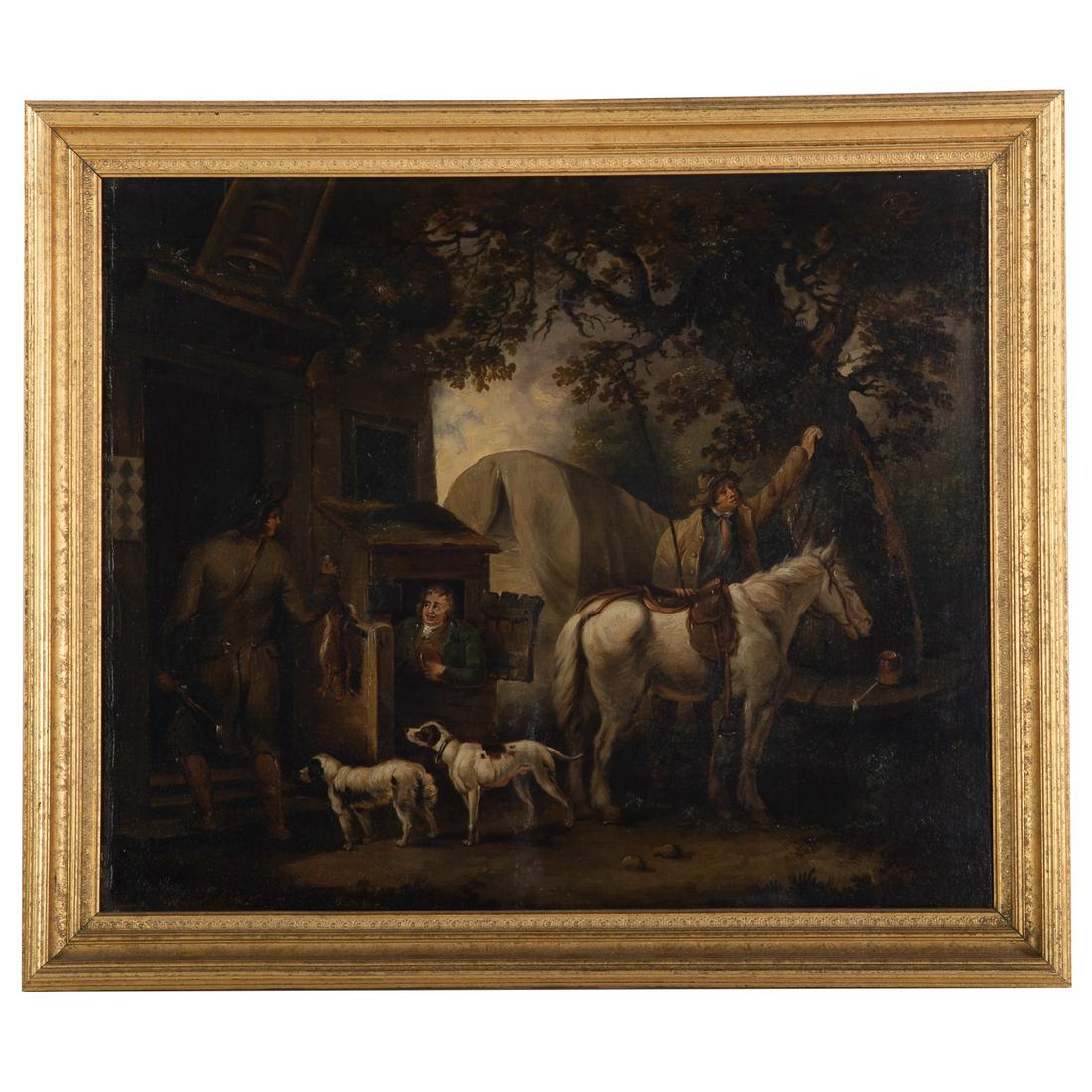 British School, 19th c. The Hunter's Return, oil (1 of 3)