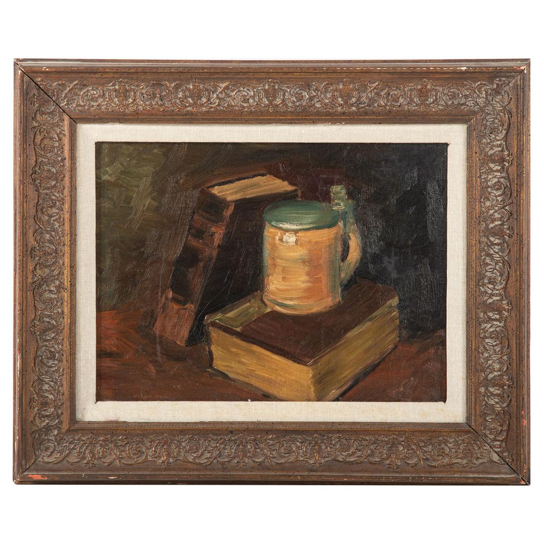 American School. Still Life With Stein & Books (1 of 4)