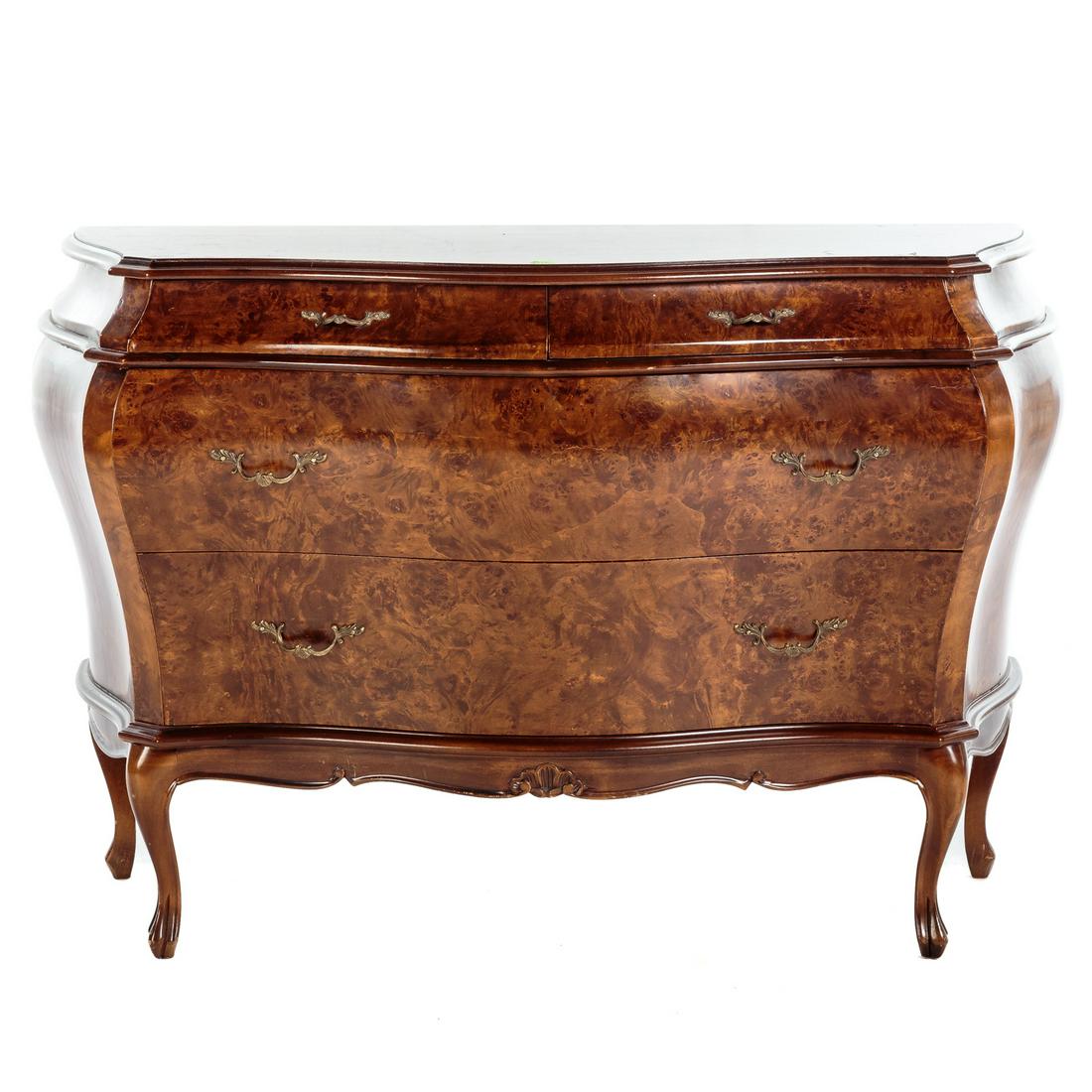Louis XV Style Burled Walnut Commode (1 of 6)