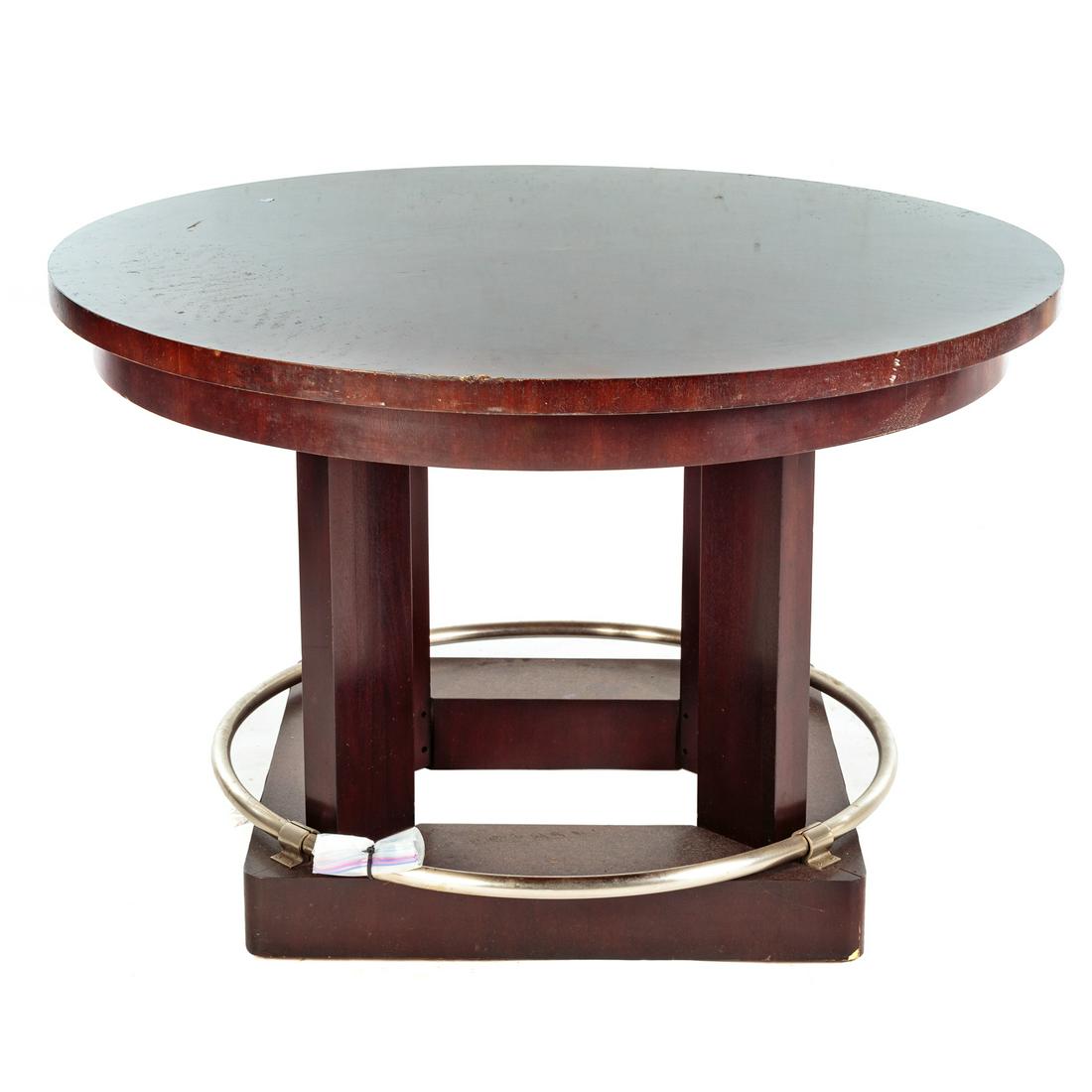 Art-Deco Round Mahogany Dining Table (1 of 4)