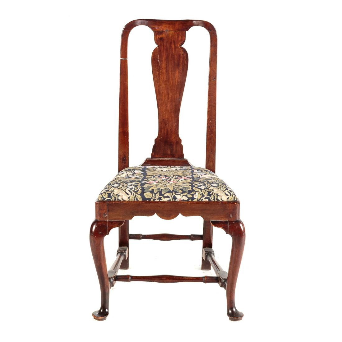 Federal Queen Anne Style Mahogany Side Chair (1 of 4)