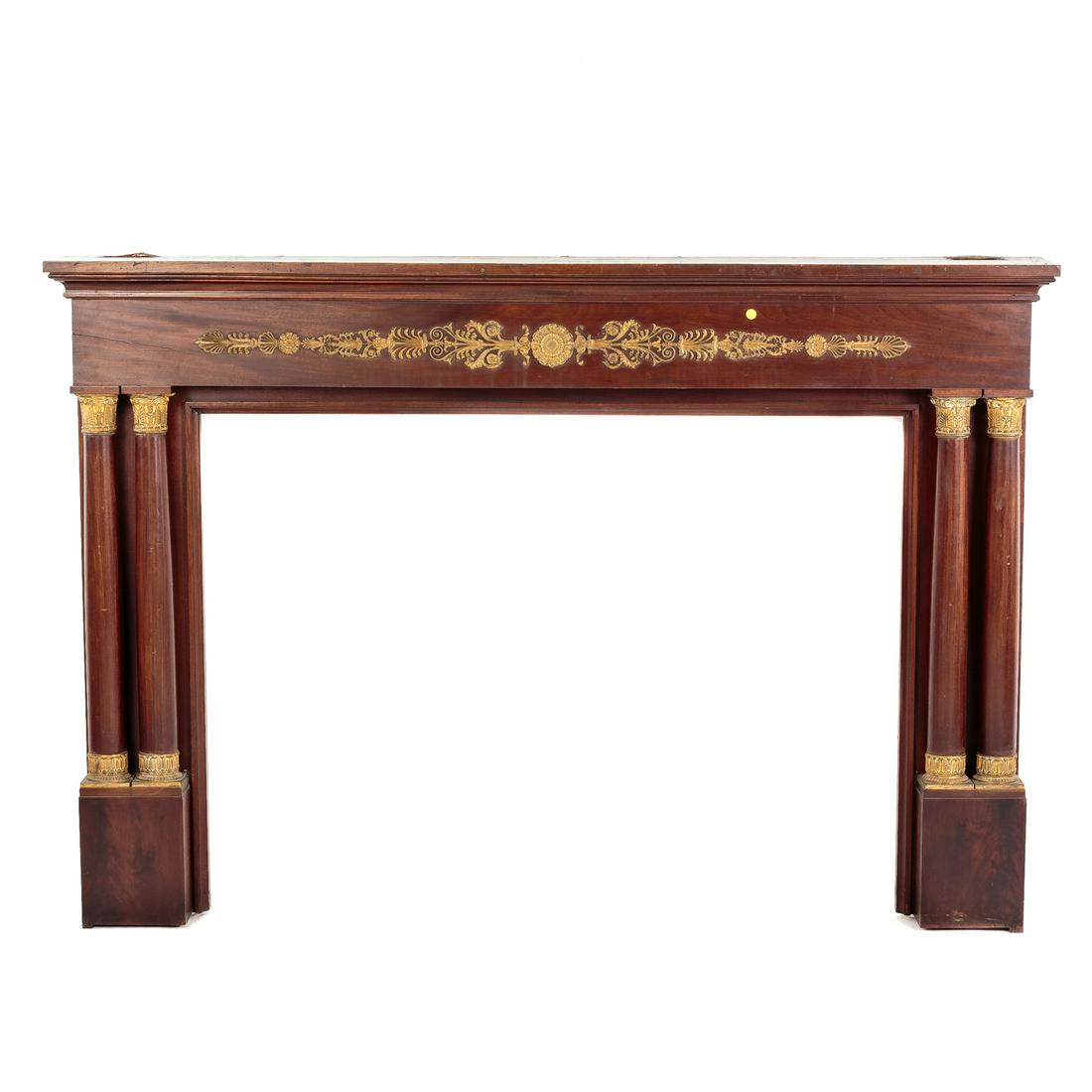 American Classical Style Mahogany Mantel (1 of 5)