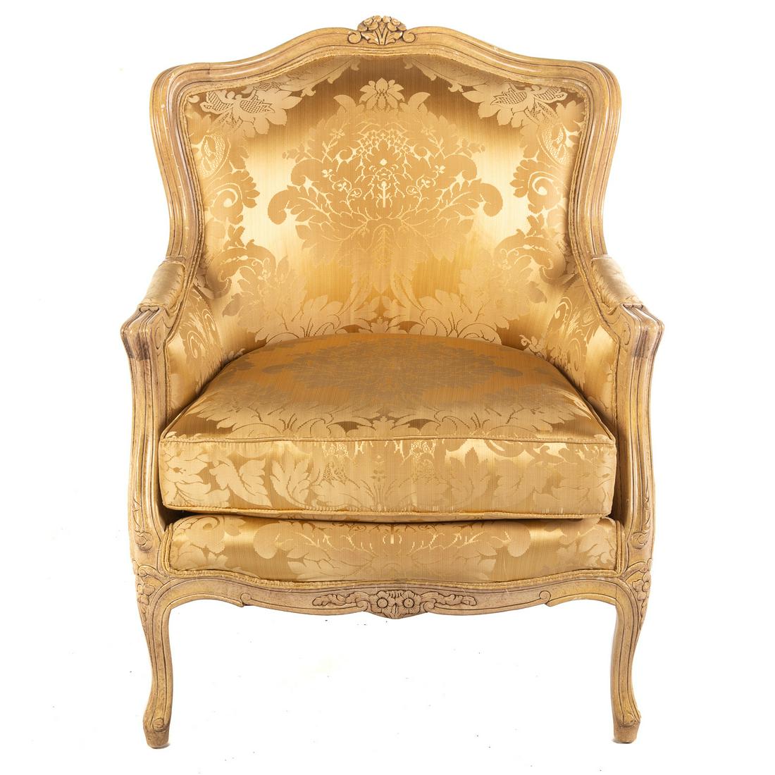 Louis XV Style Painted & Uph. Arm Chair (1 of 4)