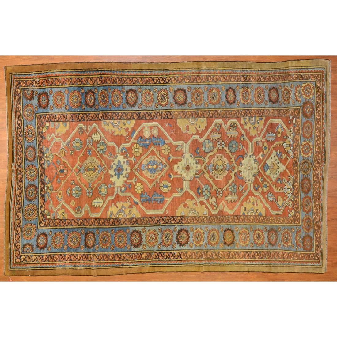 Rare Antique Bakhshaish Rug, Persia, 7.5 x 11: Fourth quarter-19th century; hand-knotted, camel hair pile on wool foundation.