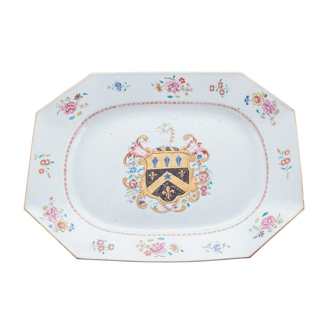 Chinese Export Armorial Platter (1 of 5)