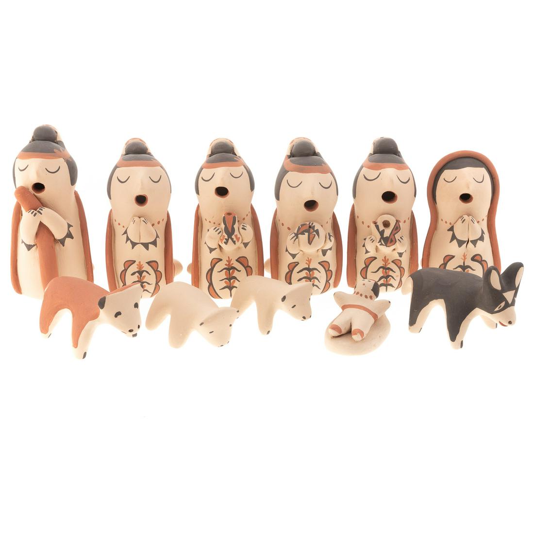 Mary Ellen Toya, 11 Piece Pottery Nativity Set (1 of 8)