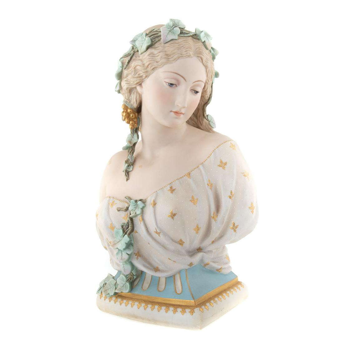 Copeland Parian Ware Bust of Autumn by Owen Hale (1 of 8)