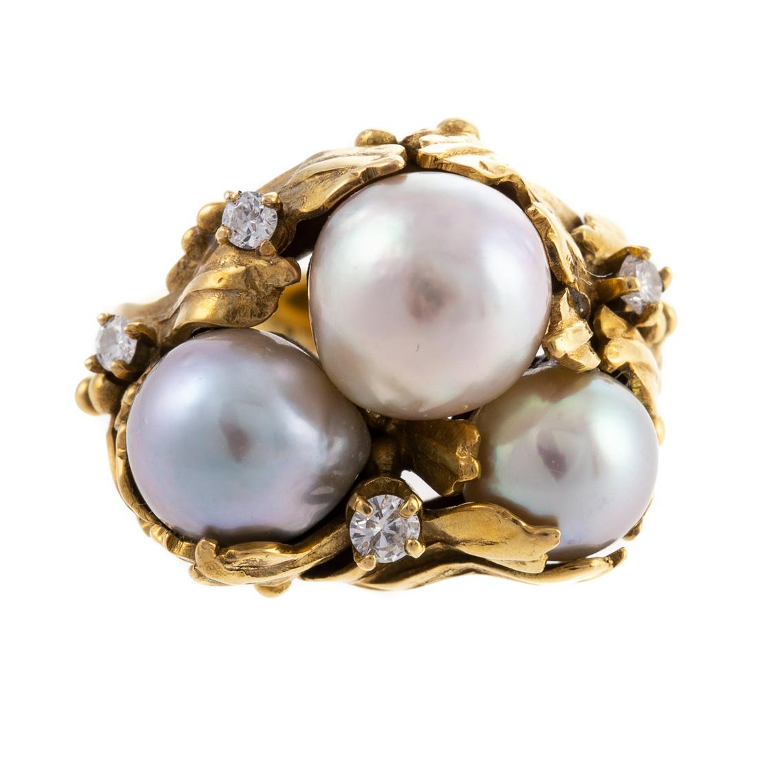 A 1970s Potter & Mellen "Seaweed" Ring in 14K (1 of 7)