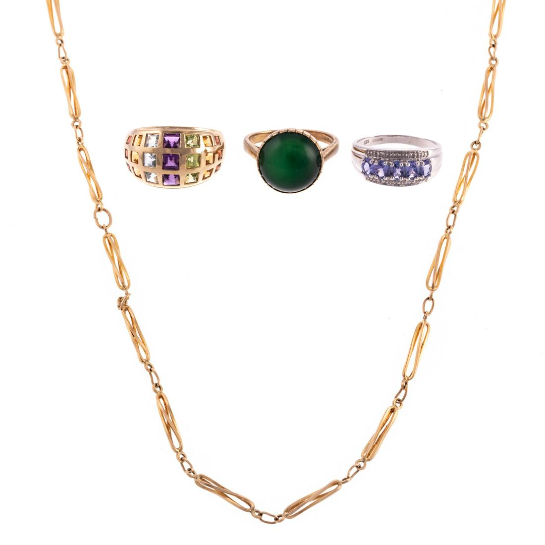 A Collection of Rings & Chain in 10K & 9K (1 of 13)