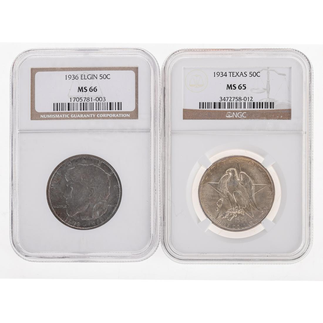 Pair of Nice Silver Commemorative Halves (1 of 5)