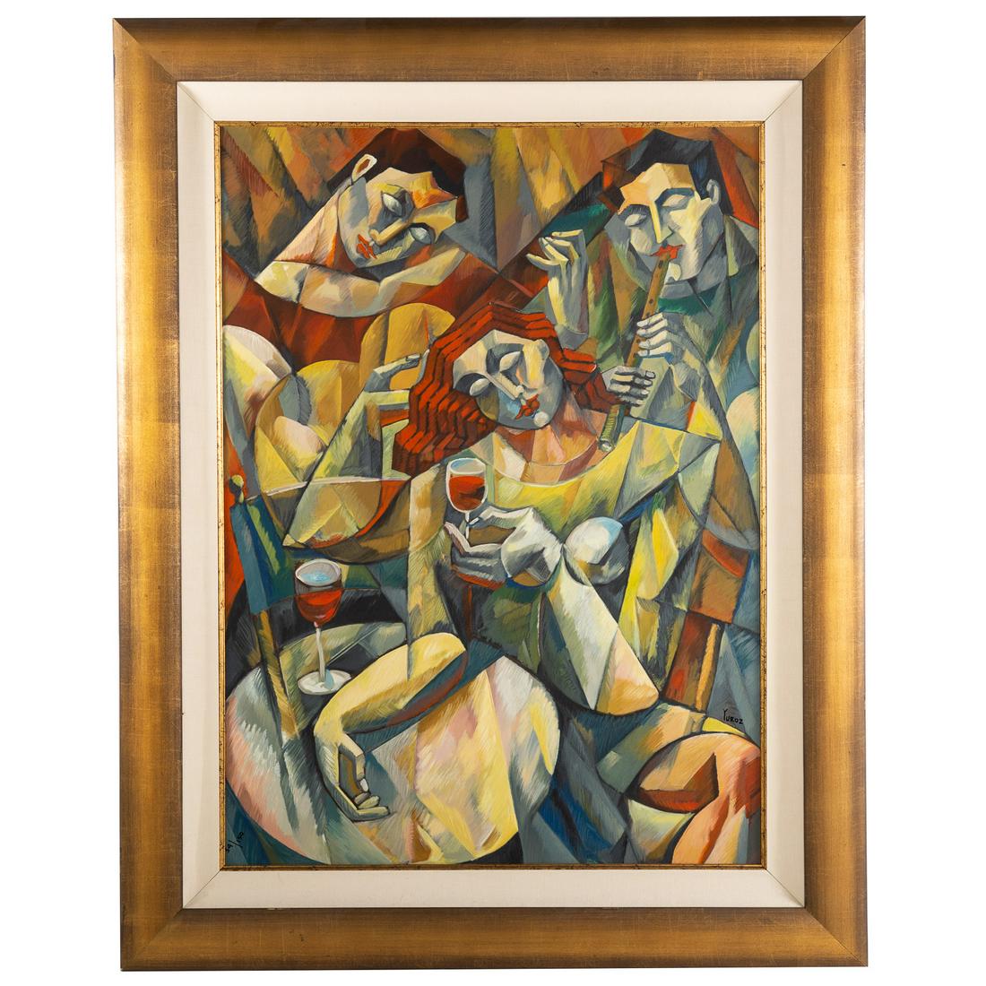 Yuri Yuroz. "Music in Her Soul," giclee on canvas: (Armenian/American, b. 1956). Giglee on canvas, ed. 34/150, signed "Yuroz" lr, sight size: 47 x 34 in., framed.