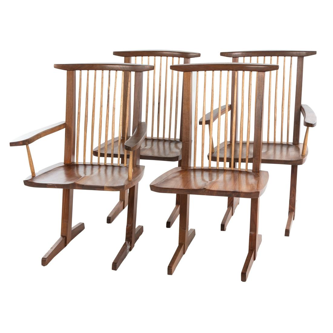 Four George Nakashima Style Conoid Chairs (1 of 6)