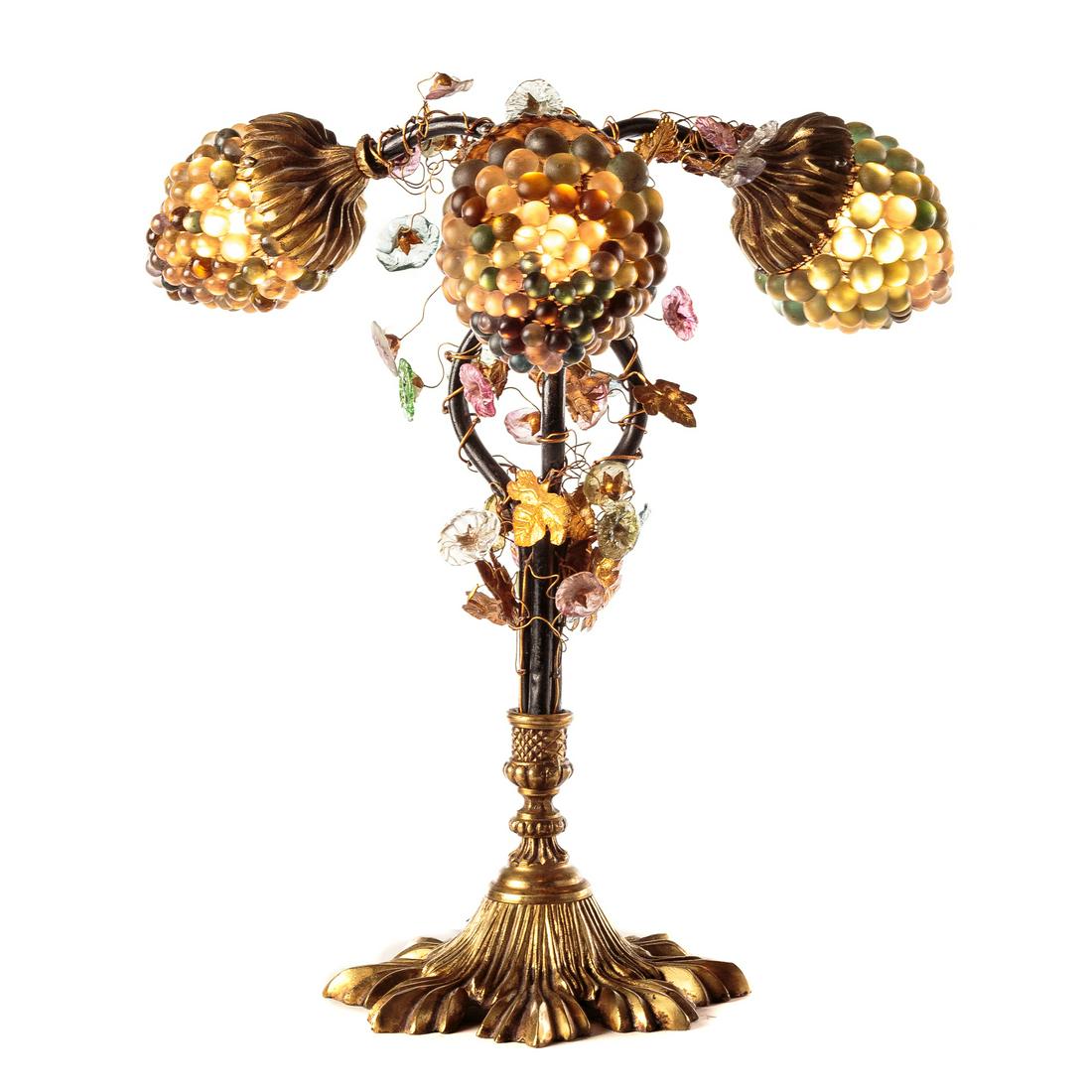 Czech Art Deco Grape Cluster Lamp (1 of 6)