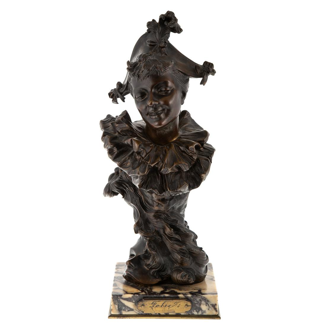 French School 19th Century, Folie Bronze Bust (1 of 8)