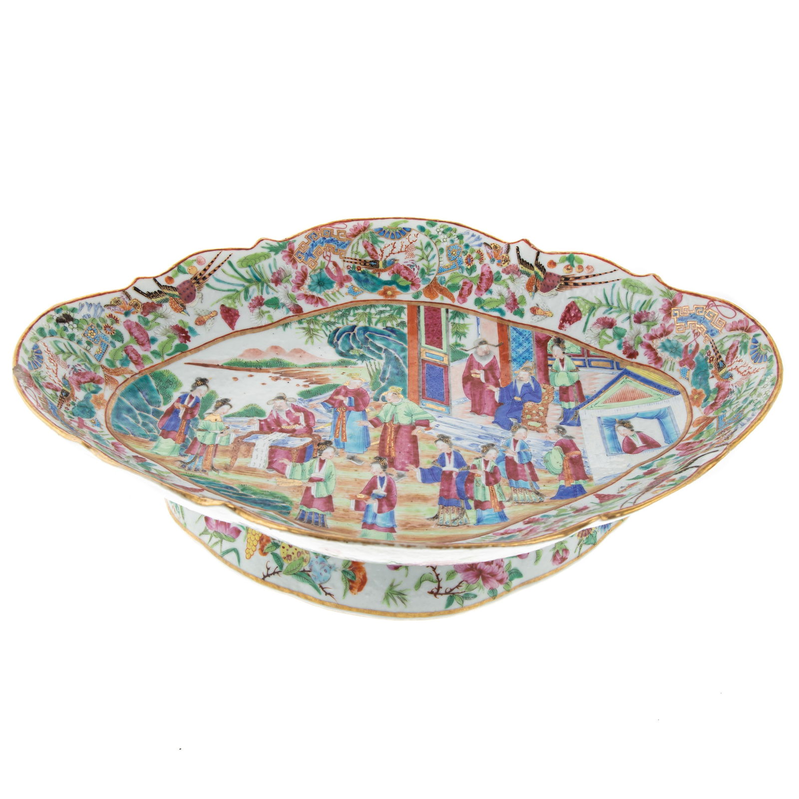 Chinese Export Rose Mandarin Plateau (1 of 5)