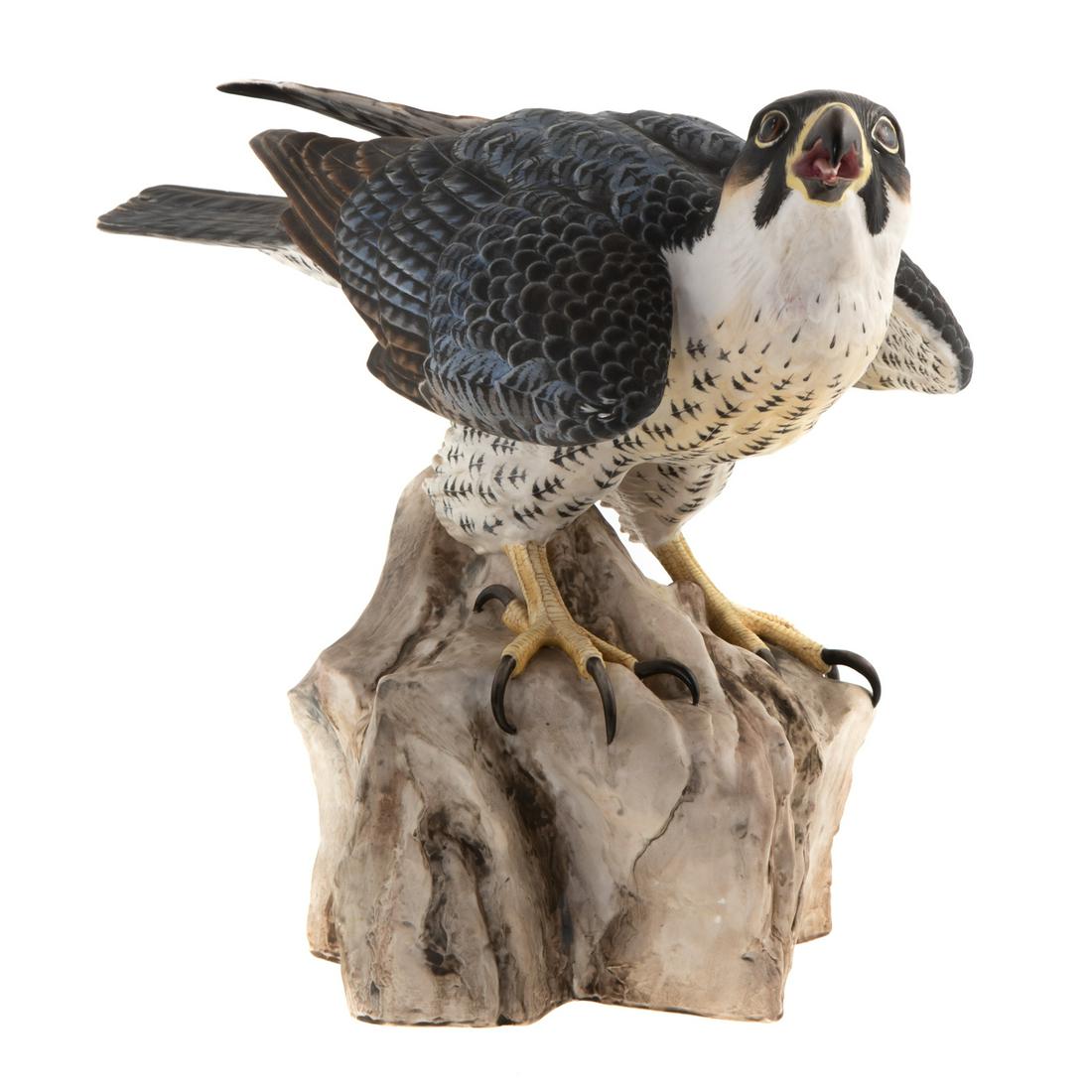 Spode Painted Bisque Female Peregrine Falcon (1 of 6)