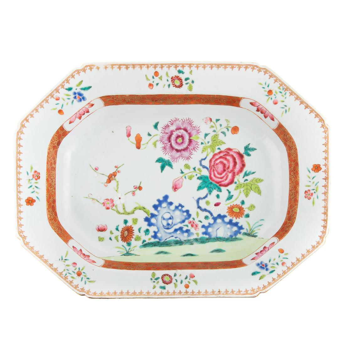 Chinese Export Famille Rose Soup Tureen Underplate (1 of 7)