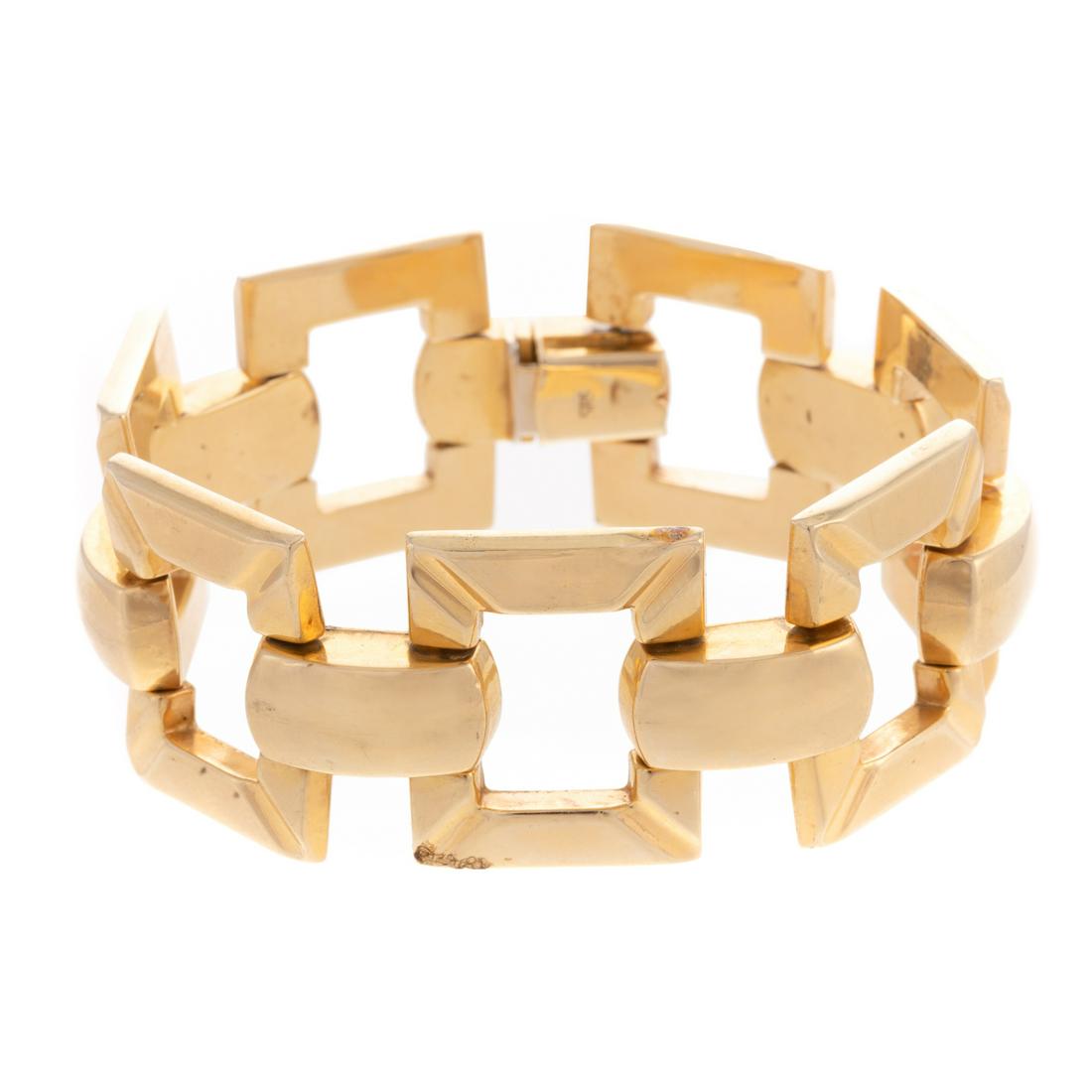 A Bold Open Square Link Bracelet in 14K (1 of 4)