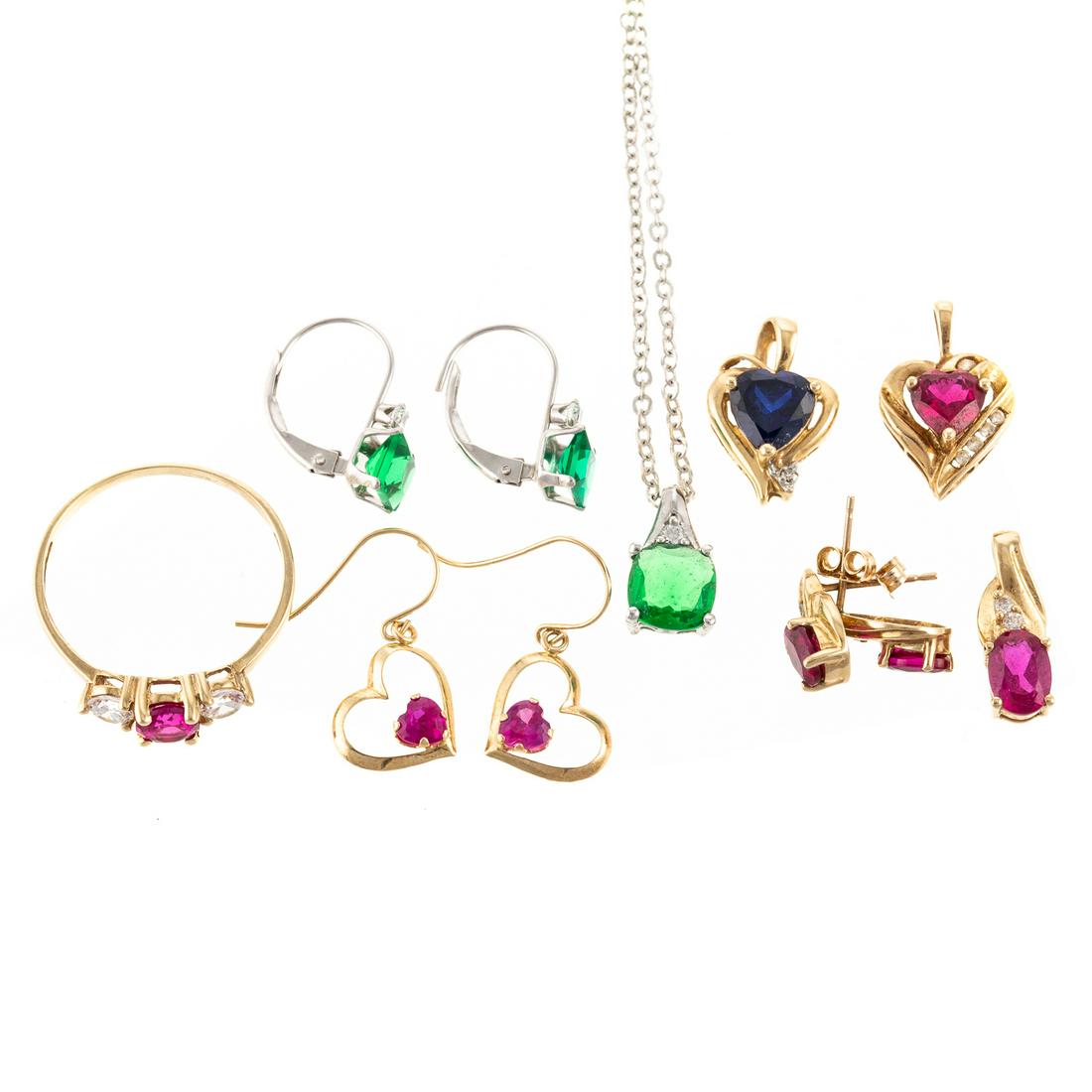 A Collection of Jewelry Including Pendants & Ring (1 of 9)