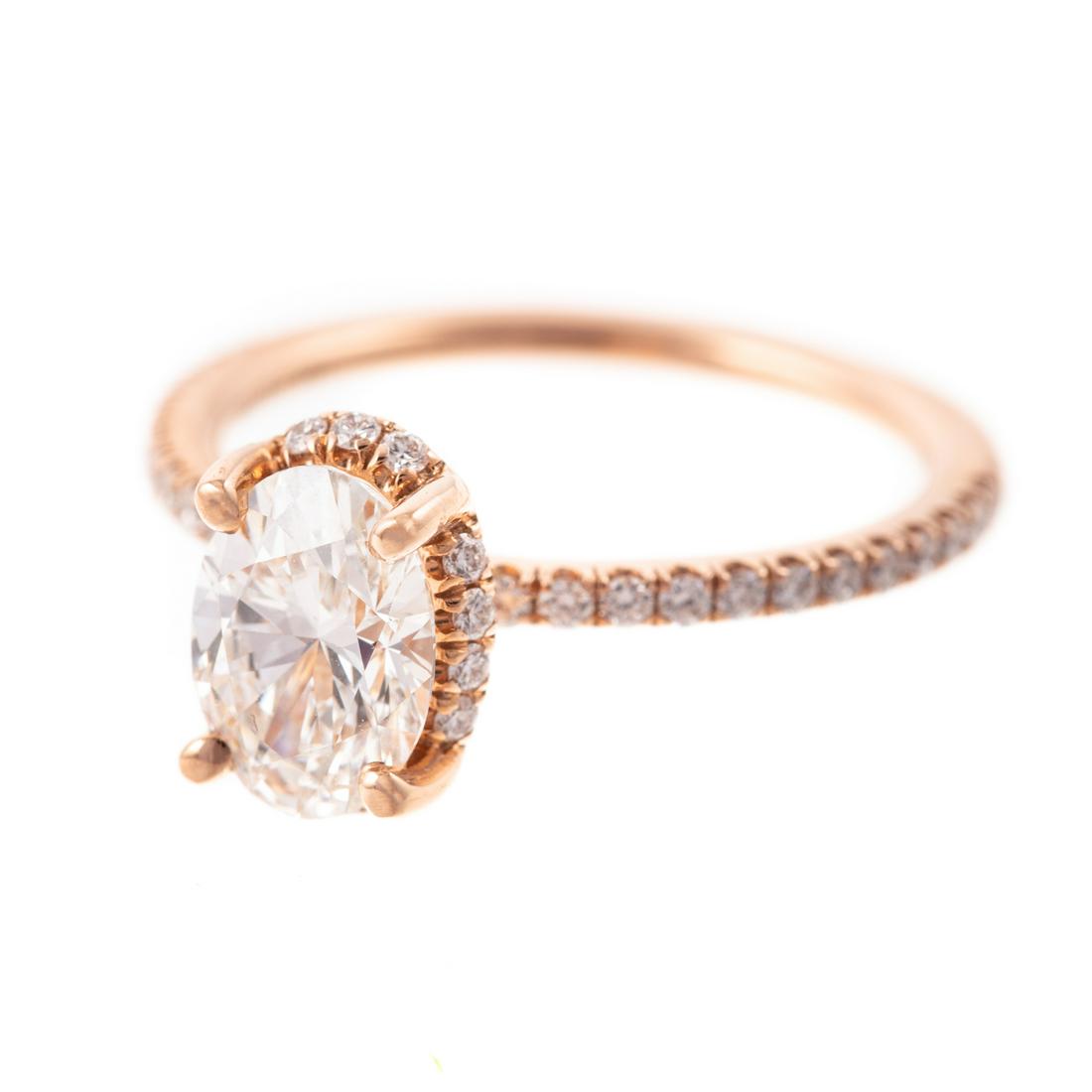 A 1.40 ct Oval Lab Diamond Engagement Ring in 14K (1 of 8)