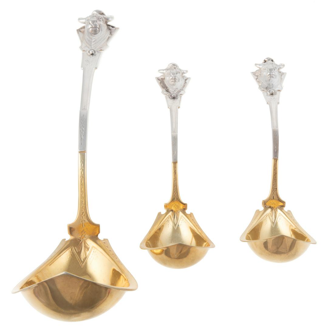 Three Rare Coin Silver Ladles by George Sharp (1 of 9)