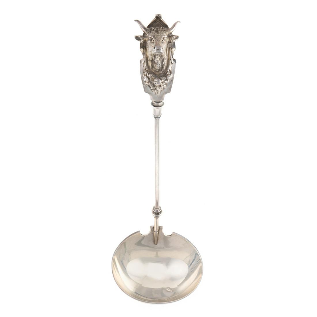 Rare Gorham Sterling Bull's Head Punch Ladle (1 of 6)
