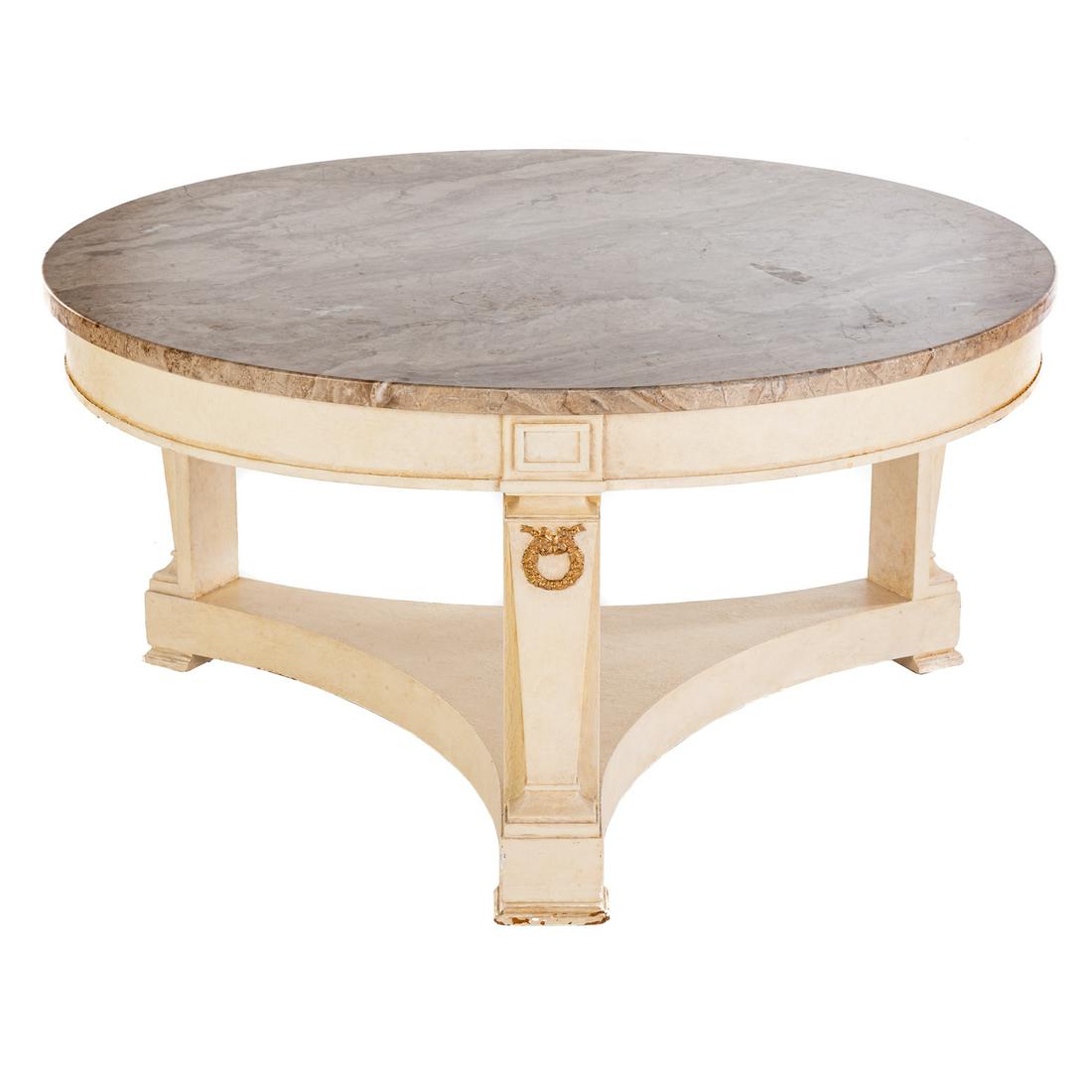 Round Marble Top Coffee Table (1 of 4)