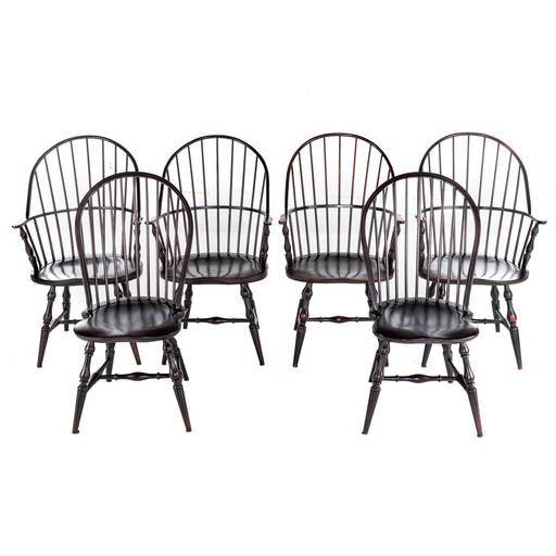 Set Of Six Windsor Dining Chairs