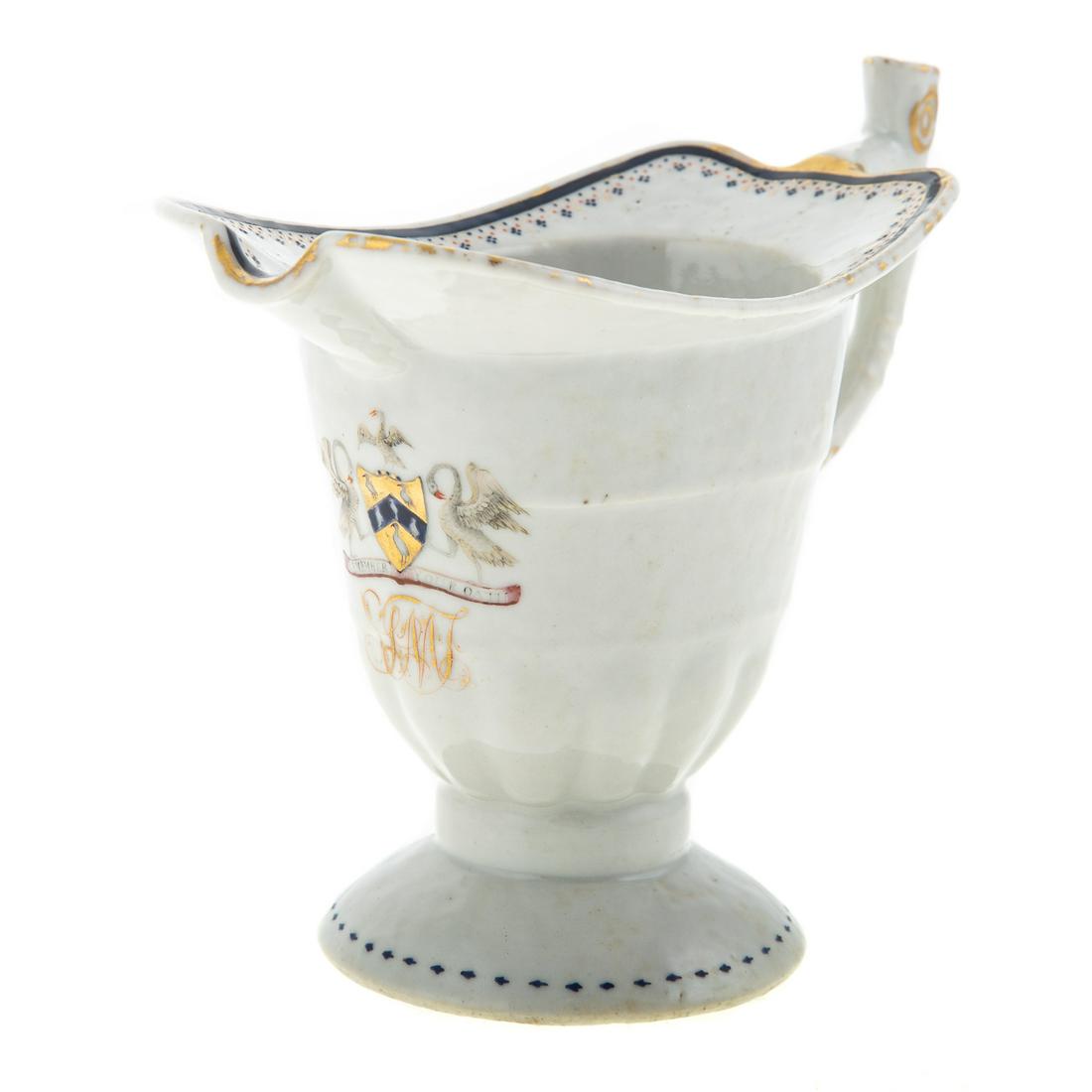 Chinese Export Armorial Helmet Creamer (1 of 5)