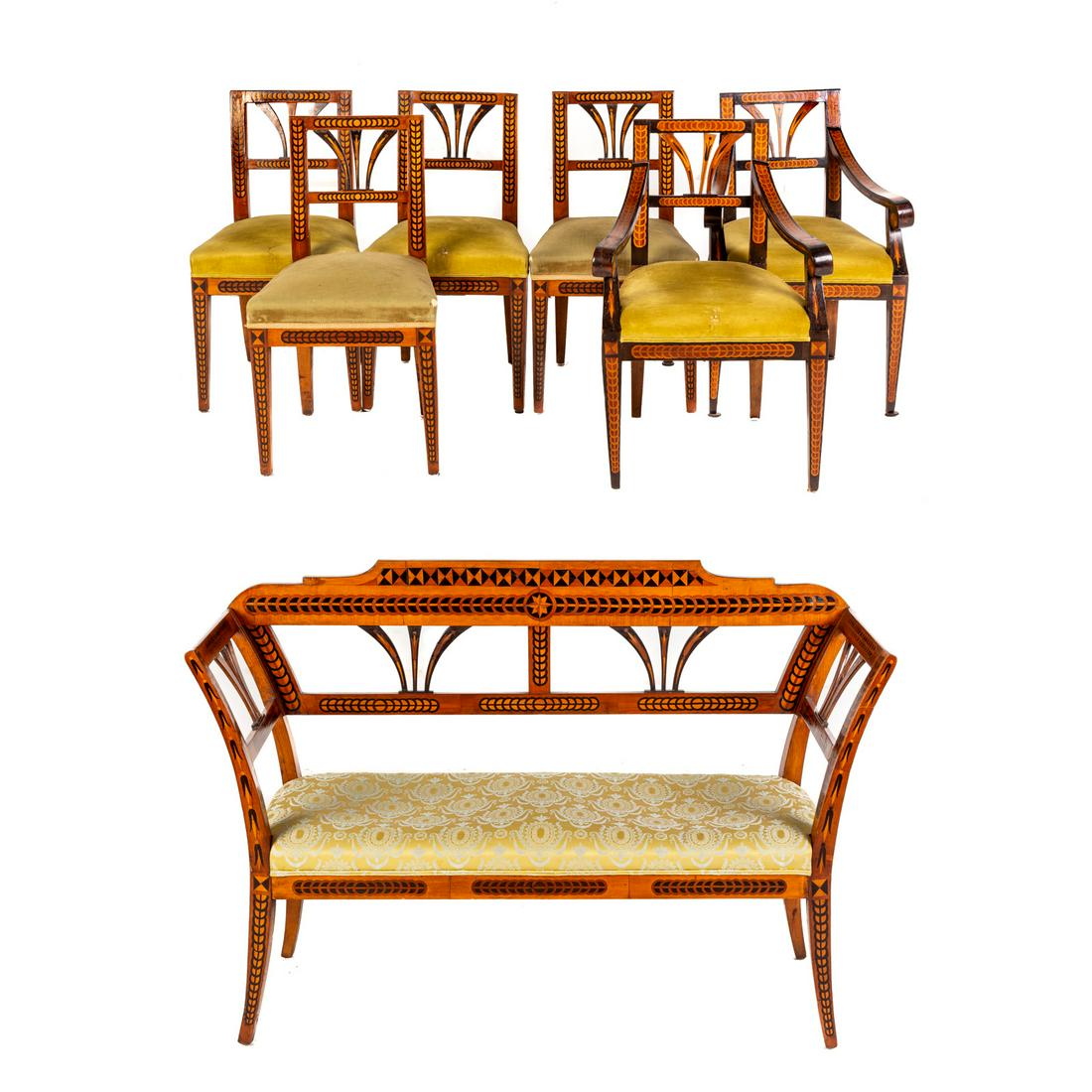 Seven Piece Biedermeier Style Salon Suite (1 of 11)