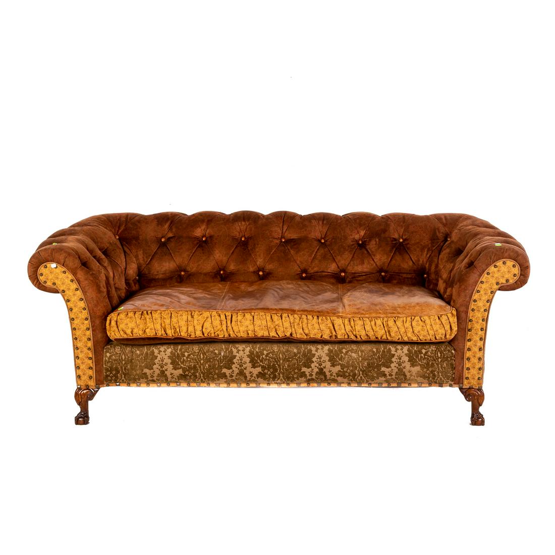 Jeff Zimmerman Chippendale Style Upholstered Sofa (1 of 5)