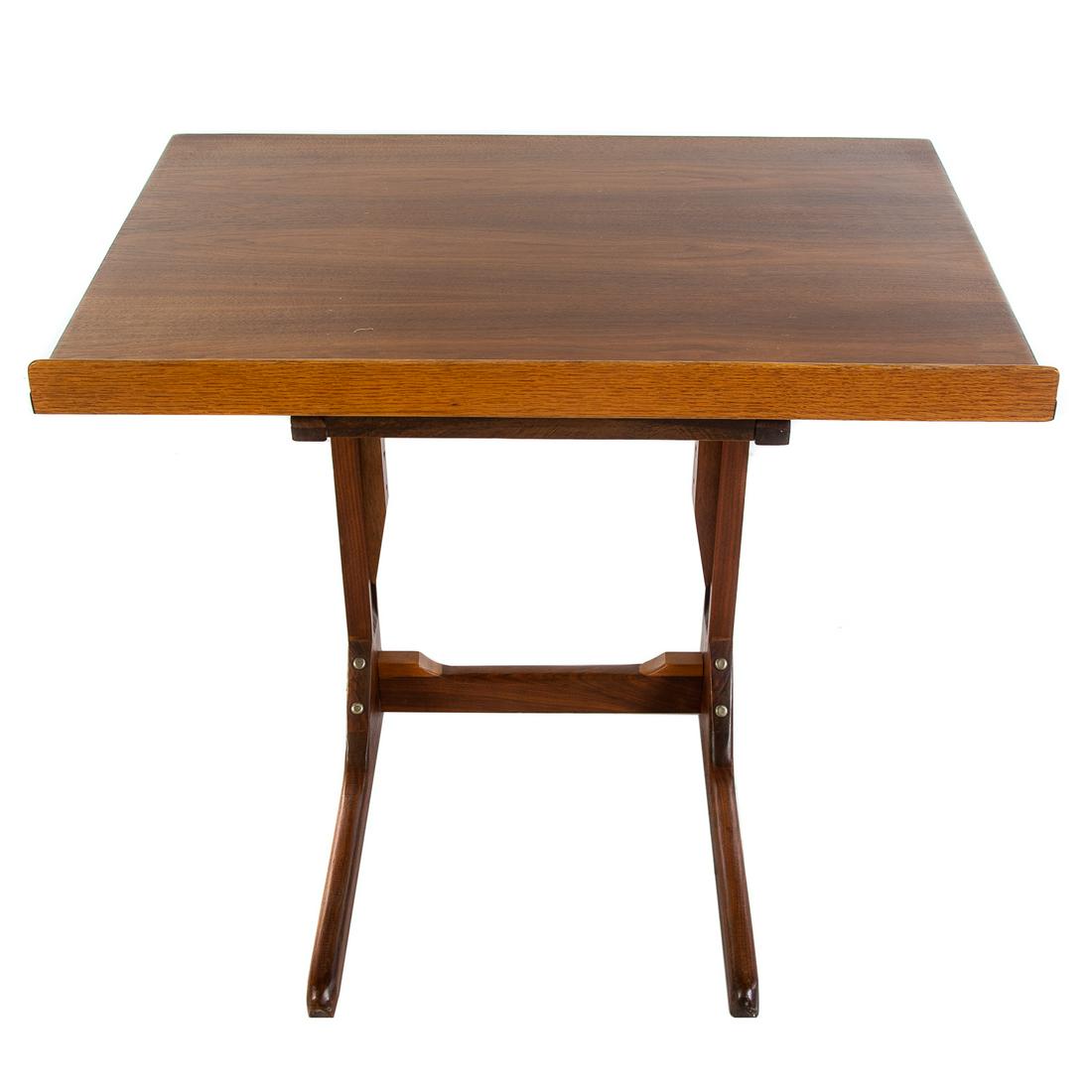 Danish Modern Teak Architect Desk: Adjustable height. 32 in. W., 22.5 in. D.