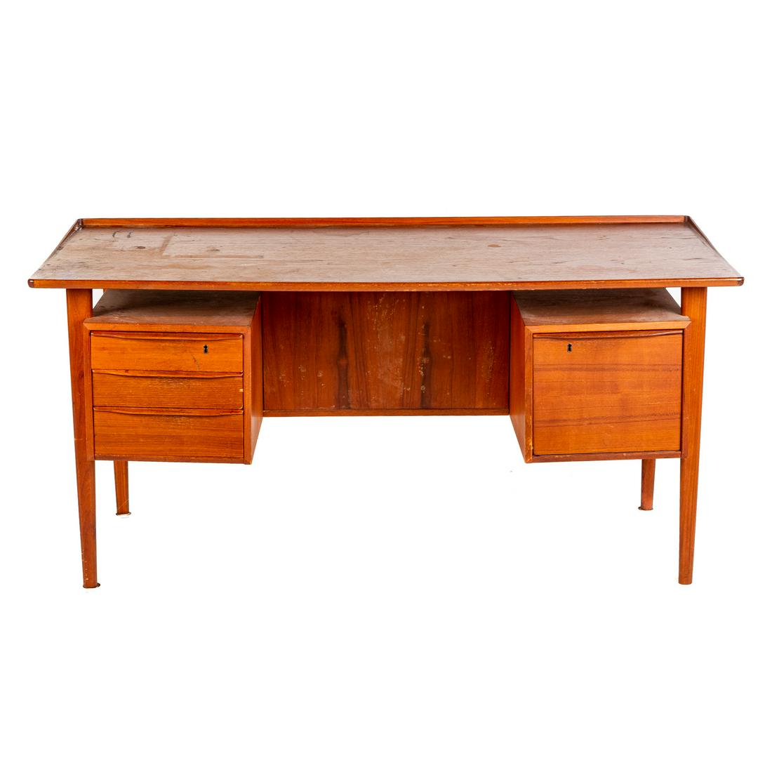 Teak Mid-Century Modern Writing Desk (1 of 5)