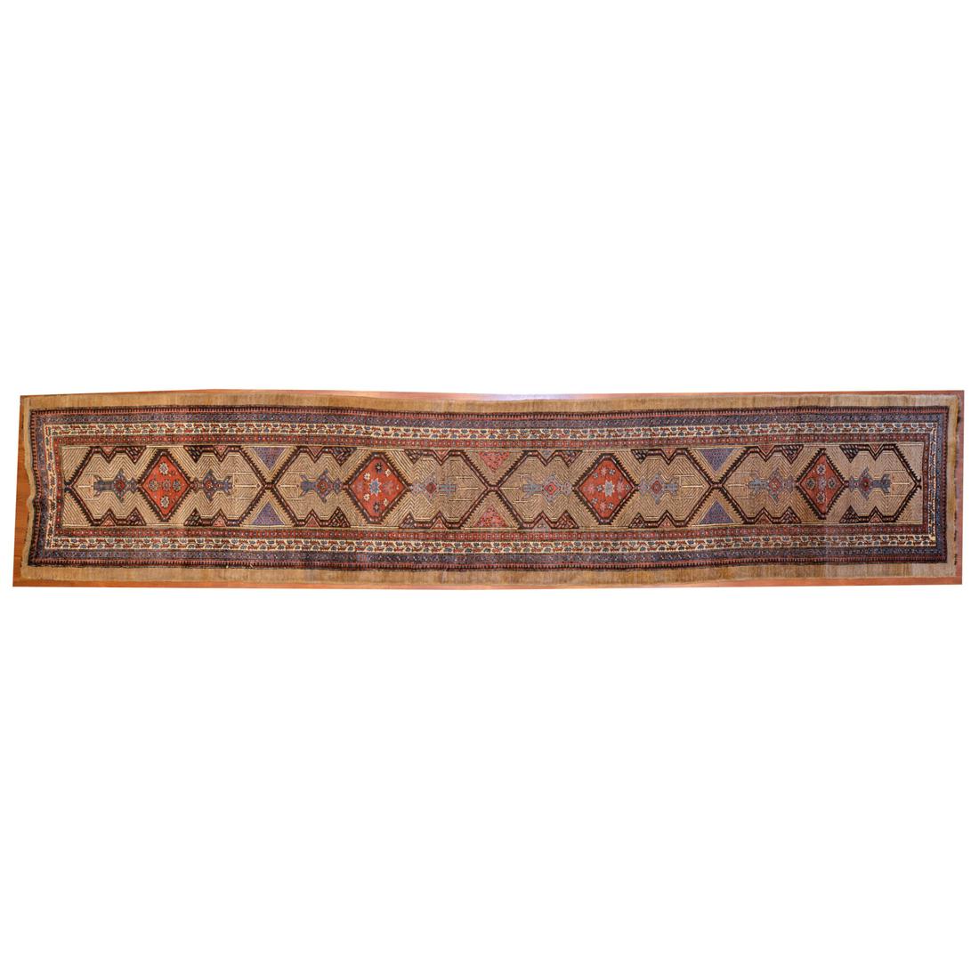 Antique Camel Hair Serab Runner, Persia 3.4 x 17.2 (1 of 6)