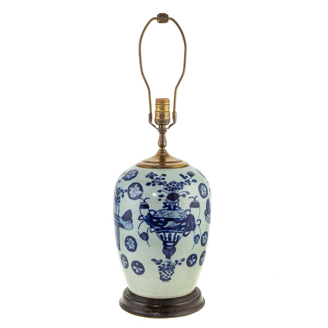Chinese Export Porcelain Jar Lamp (1 of 5)