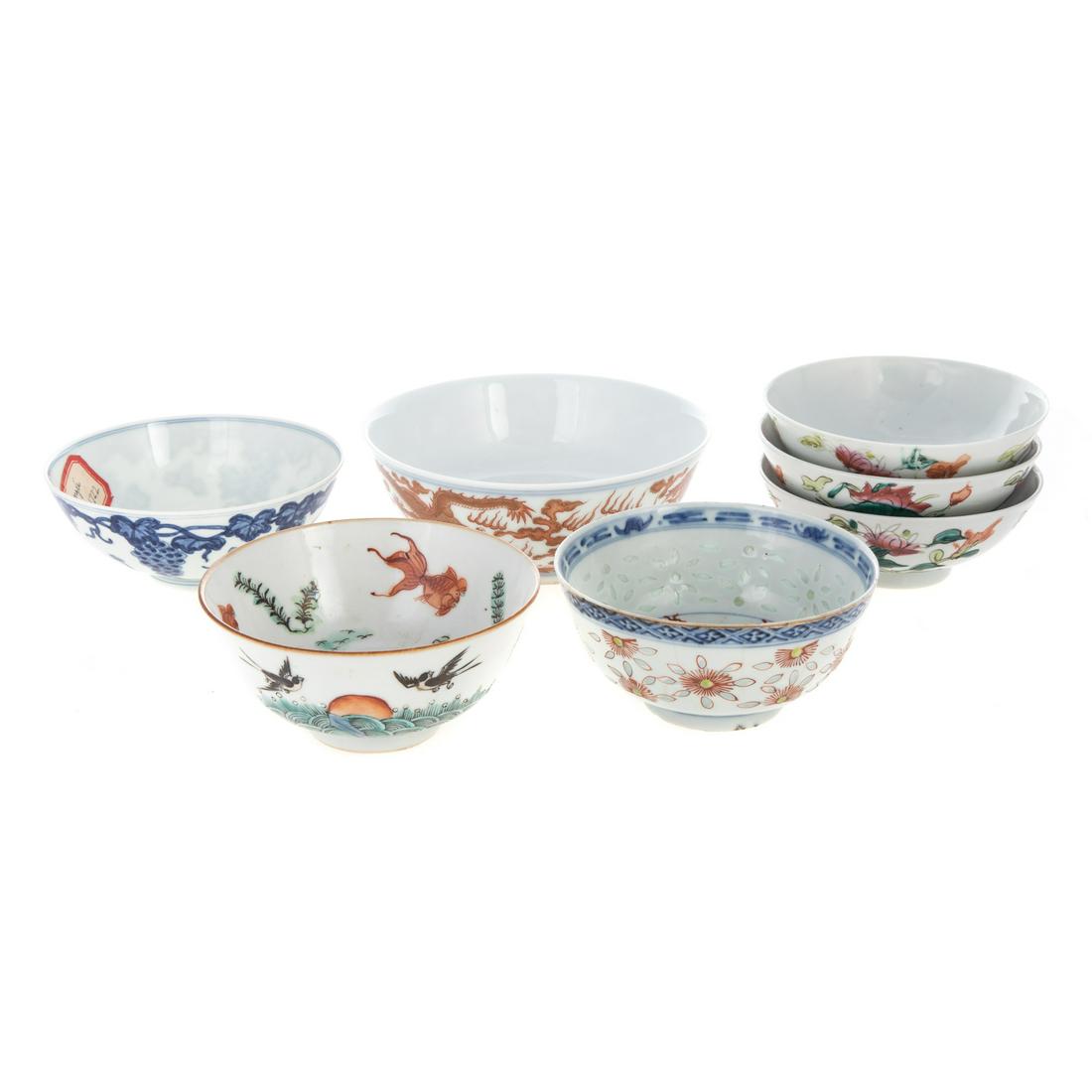 Seven Assorted Chinese Porcelain Bowls (1 of 11)