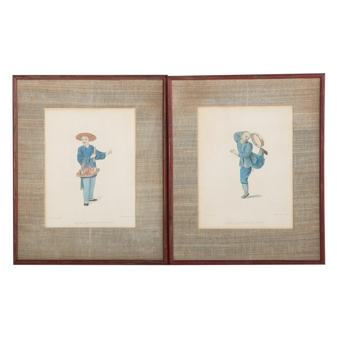 Pu- Qua, Pair China Trade Prints (1 of 9)