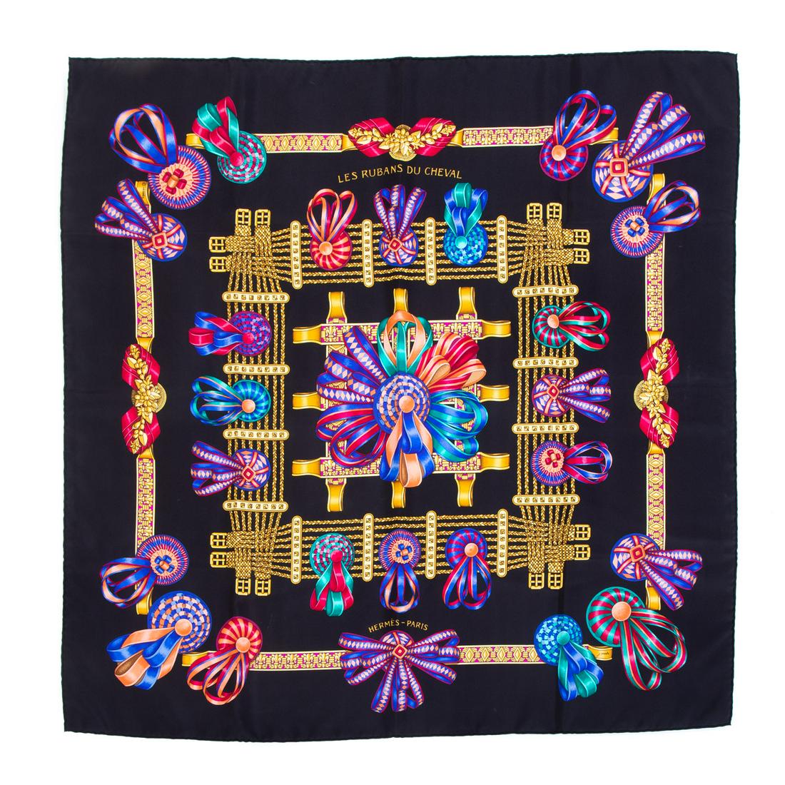 An Hermes “Les Rubans Du Cheval” Scarf 90 (1 of 6)