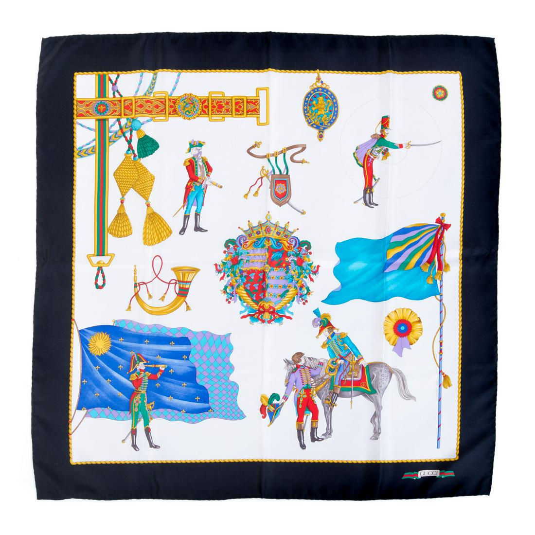 A Gucci Royal Floral Motif Scarf 90 (1 of 7)