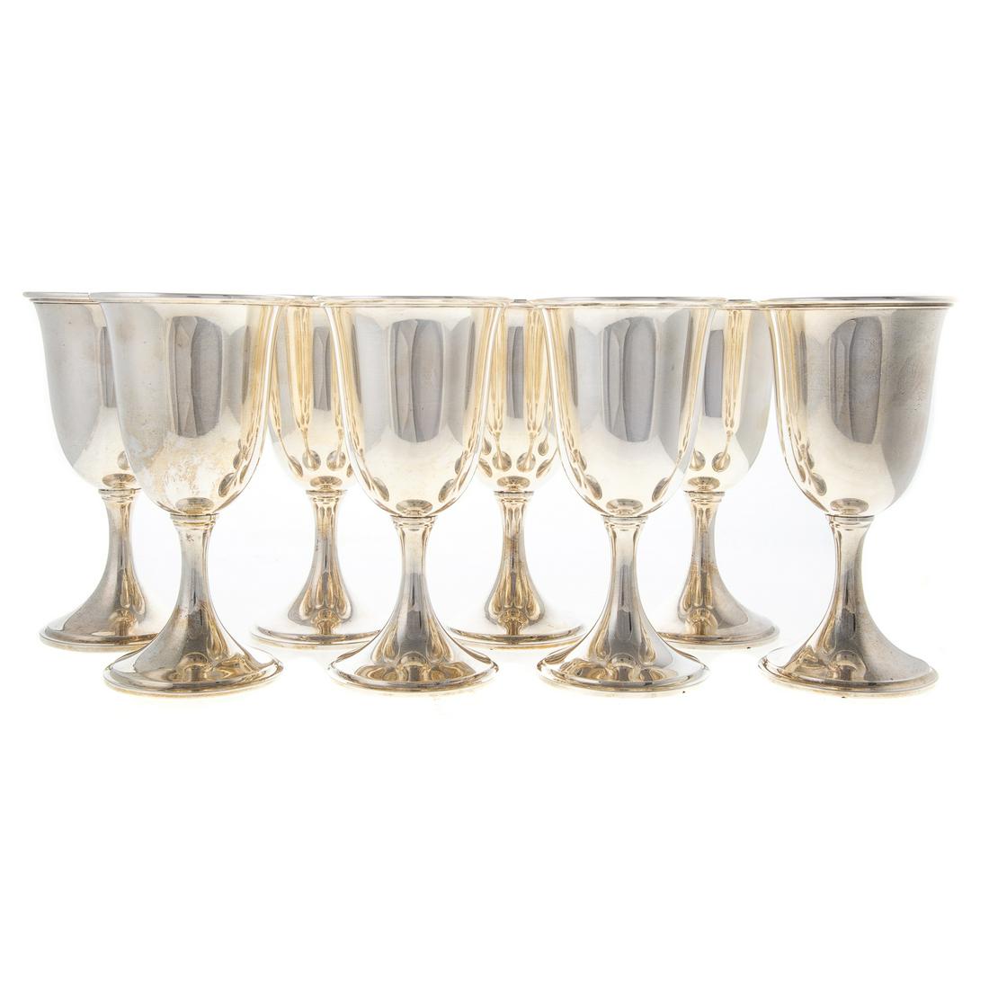 Eight S Kirk & Son Sterling Water Goblets (1 of 4)