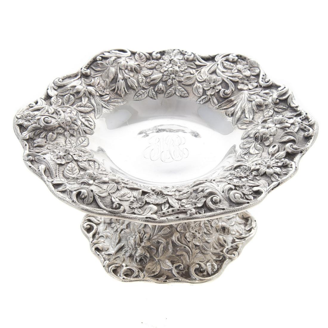 S. Kirk & Son Co. Sterling Repousse Pedestal Dish (1 of 5)