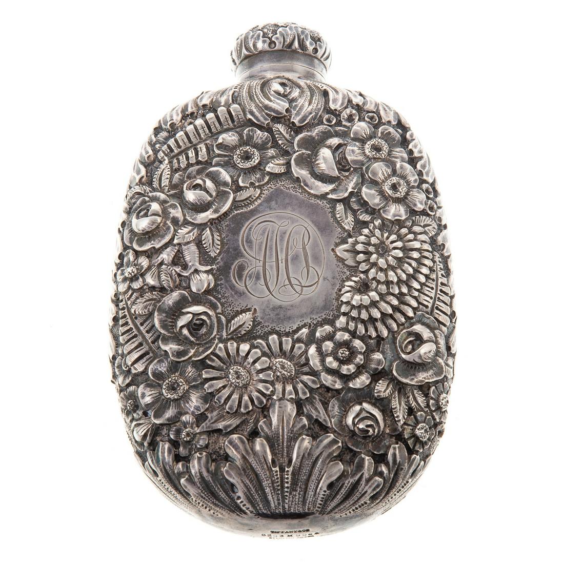 Tiffany & Co. Sterling Repousse Flask (1 of 5)